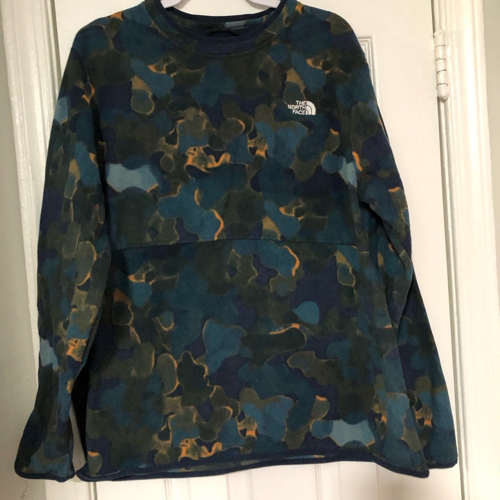The North Face Camo Sweatshirt - Blue and Green